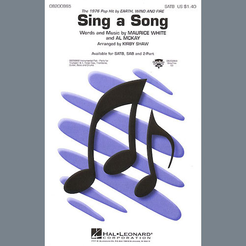 Earth, Wind & Fire, Sing A Song (arr. Kirby Shaw), SATB Choir