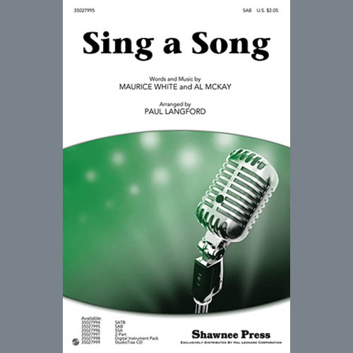 Earth, Wind & Fire, Sing A Song (arr. Paul Langford), SAB Choir