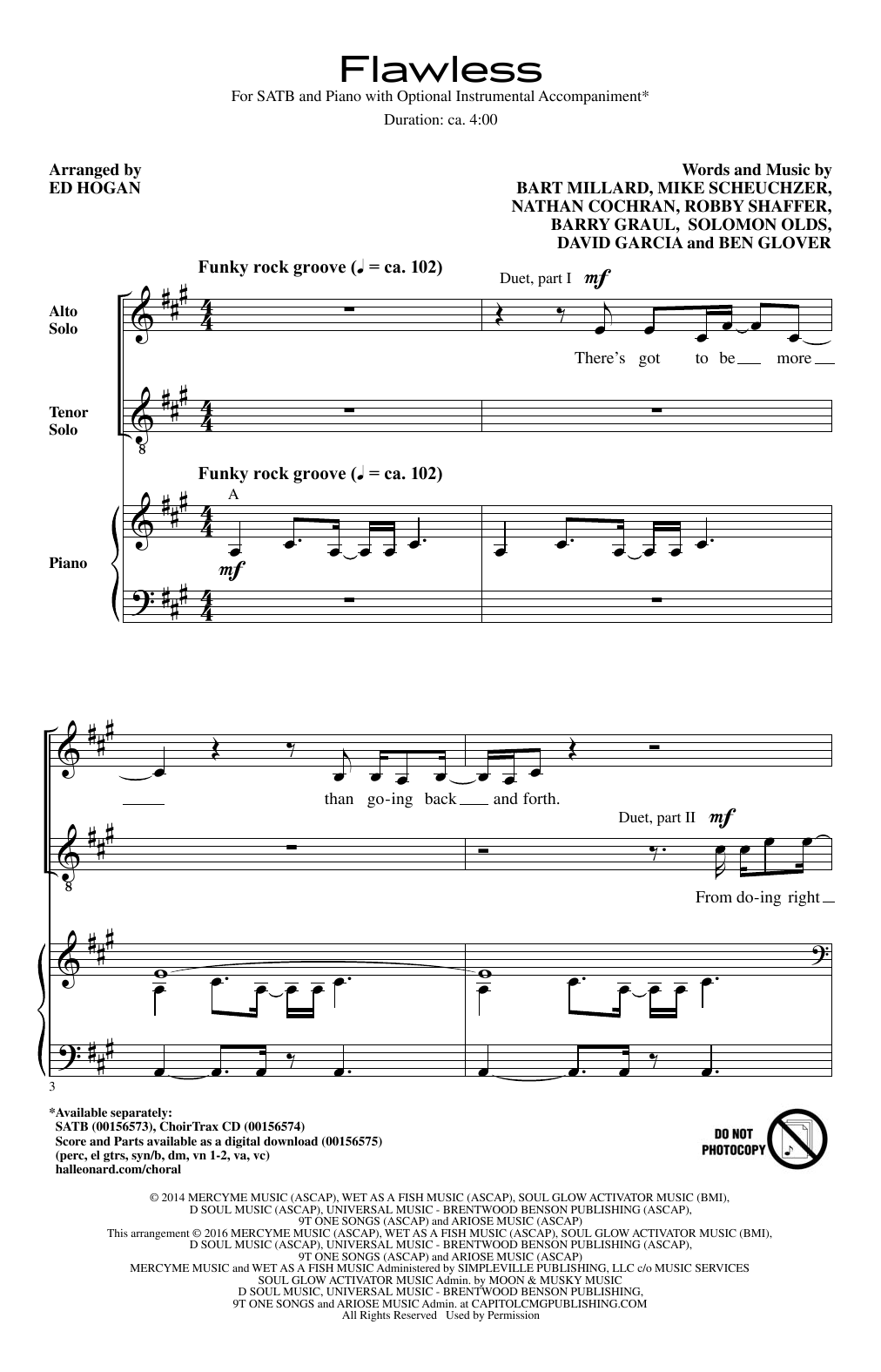 Ed Hogan Flawless Sheet Music Notes & Chords for SATB - Download or Print PDF