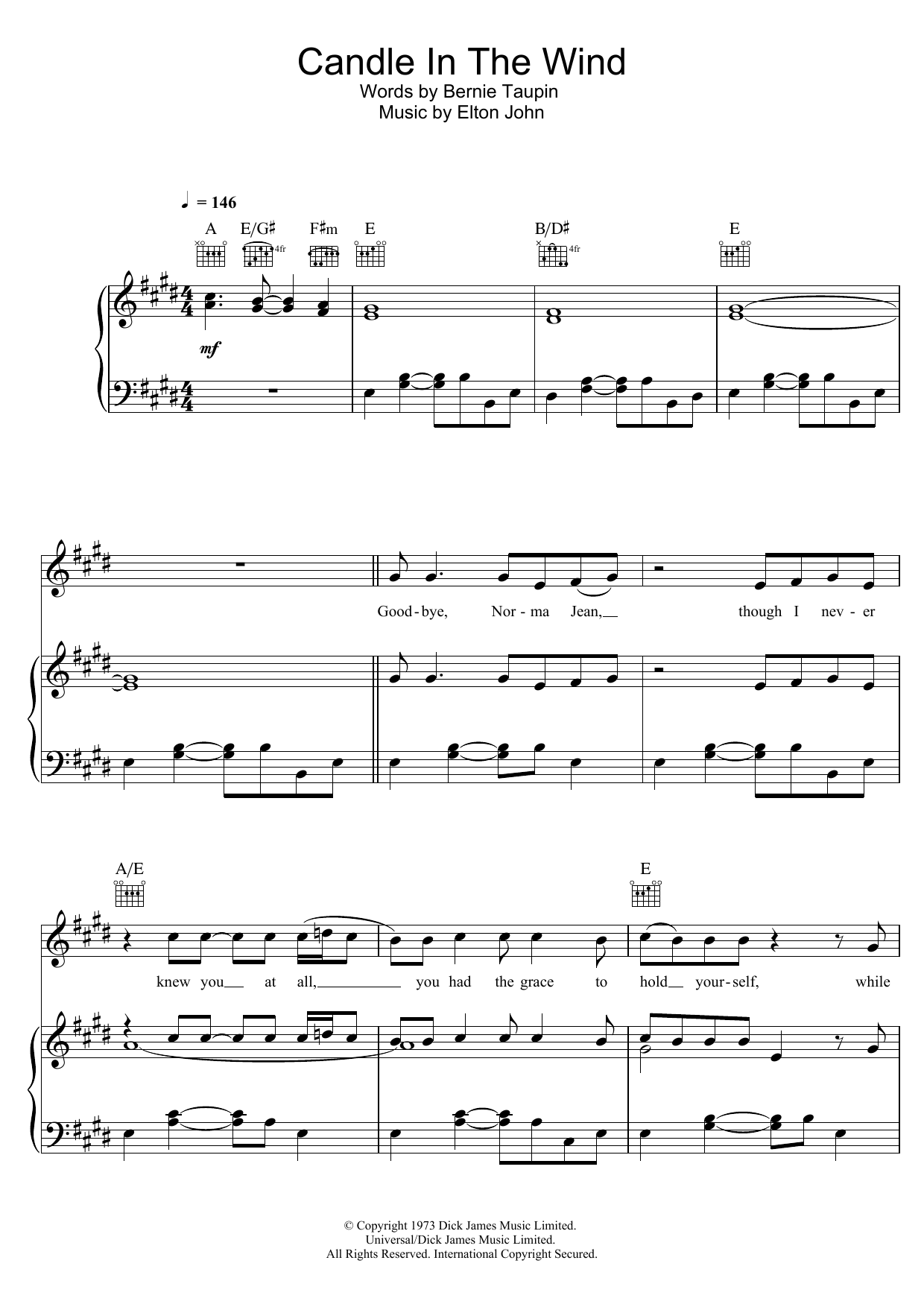 Ed Sheeran Candle In The Wind Sheet Music Notes & Chords for Piano, Vocal & Guitar (Right-Hand Melody) - Download or Print PDF