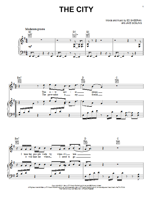 Ed Sheeran The City Sheet Music Notes & Chords for Ukulele - Download or Print PDF