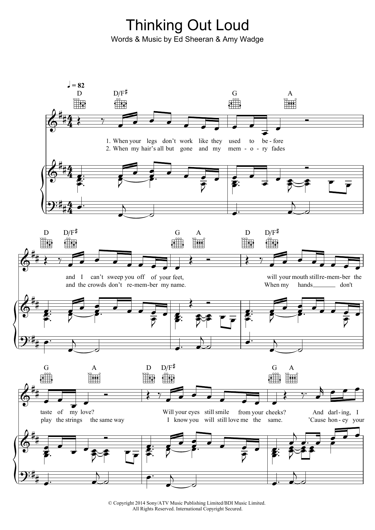 Ed Sheeran Thinking Out Loud Sheet Music Notes & Chords for Drums Transcription - Download or Print PDF