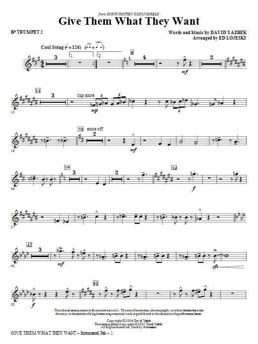 Give Them What They Want - Bb Trumpet 2 sheet music