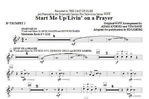 Start Me Up/Livin' On A Prayer - Bb Trumpet 2 sheet music