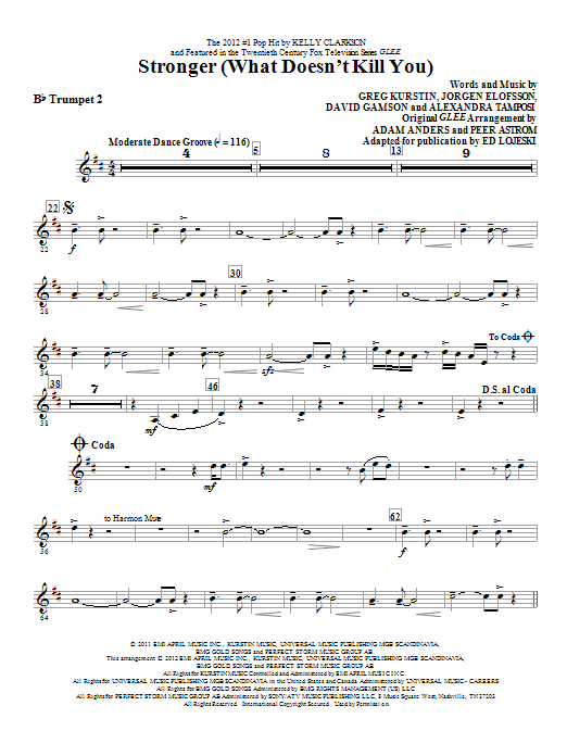 Stronger (What Doesn't Kill You) - Bb Trumpet 2 sheet music