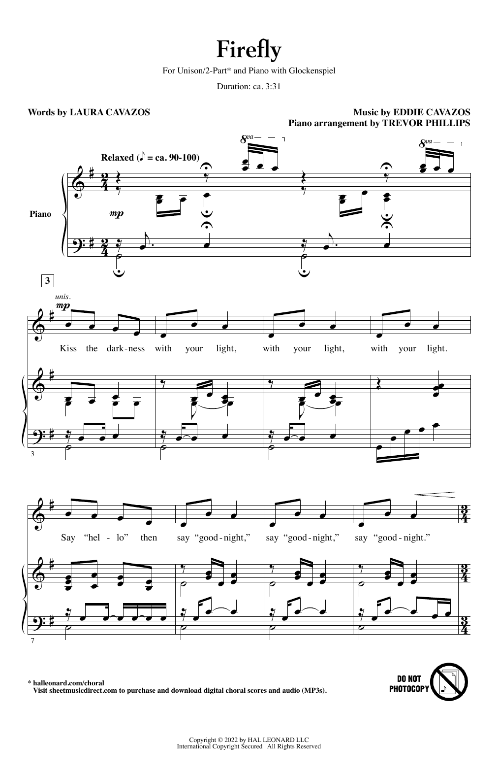 Eddie Cavazos Firefly (arr. Trevor Phillips) Sheet Music Notes & Chords for Choir - Download or Print PDF