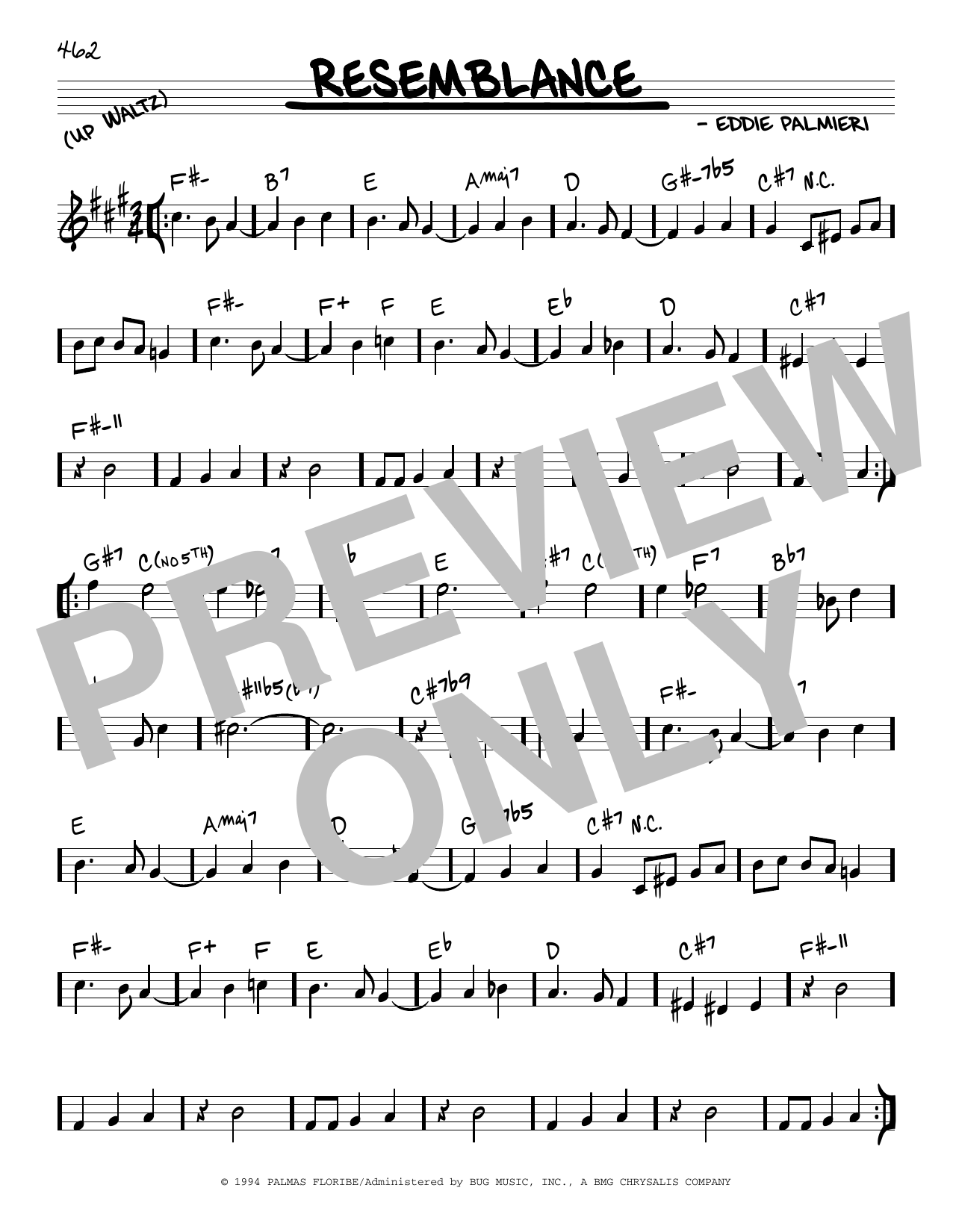 Eddie Palmieri Resemblance Sheet Music Notes & Chords for Real Book – Melody & Chords - Download or Print PDF