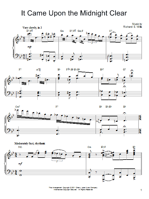 Edmund Hamilton Sears It Came Upon A Midnight Clear Sheet Music Notes & Chords for Piano - Download or Print PDF