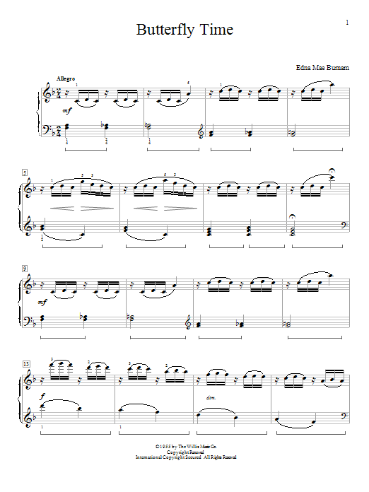 Butterfly Time sheet music