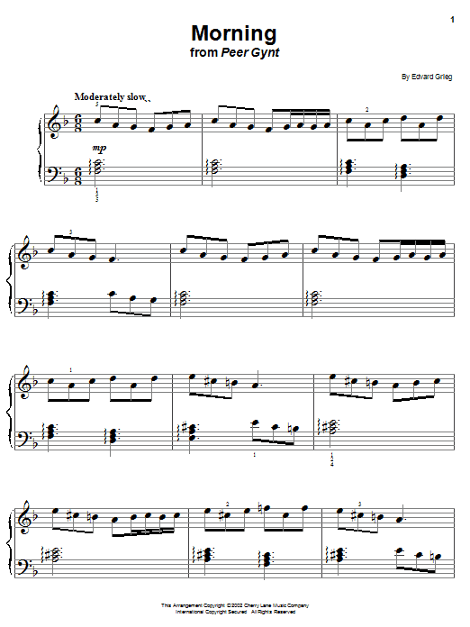 Edvard Grieg Morning Sheet Music Notes & Chords for Trombone Duet - Download or Print PDF