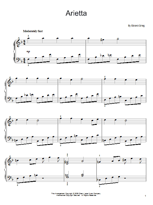 Arietta sheet music