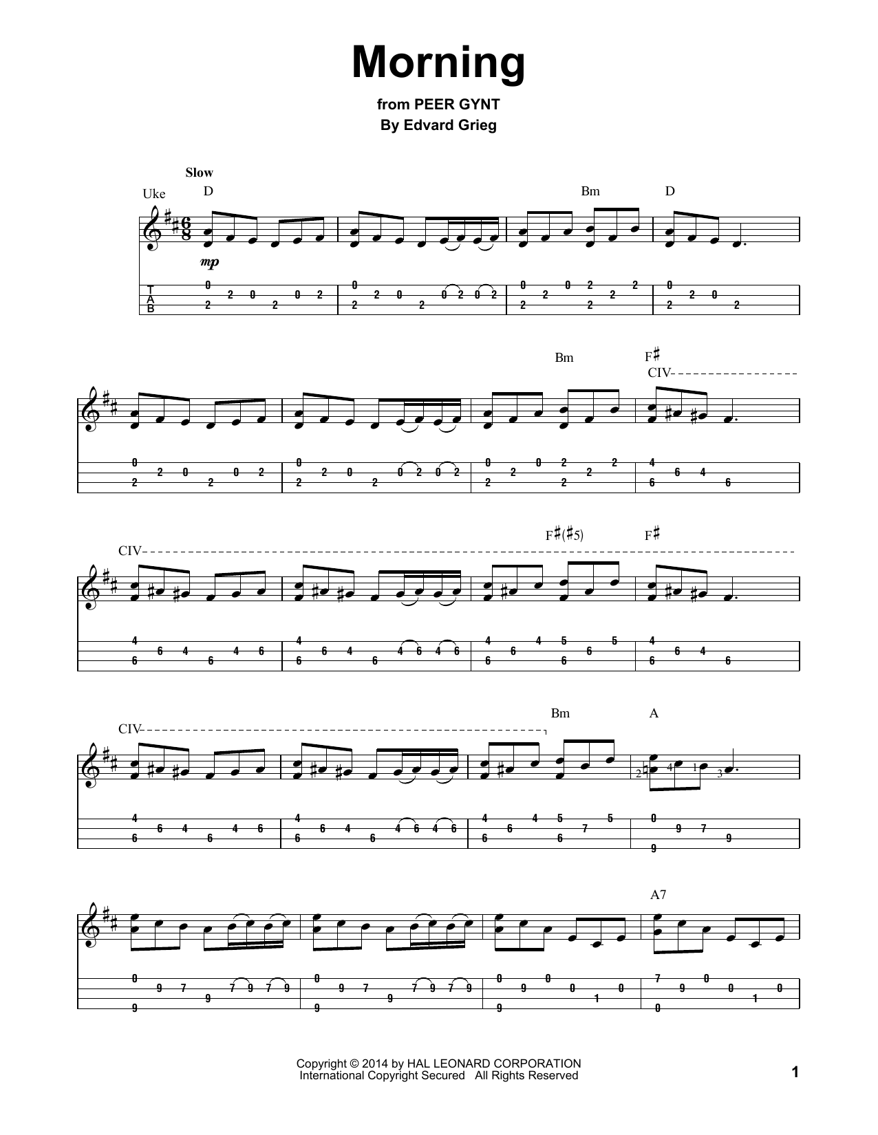 Edvard Grieg Morning Sheet Music Download Pdf Score 253332
