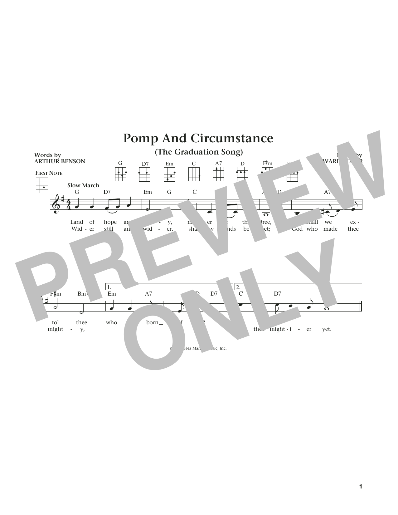 Edward Elgar Pomp And Circumstance (from The Daily Ukulele) (arr. Liz and Jim Beloff) Sheet Music Notes & Chords for Ukulele - Download or Print PDF