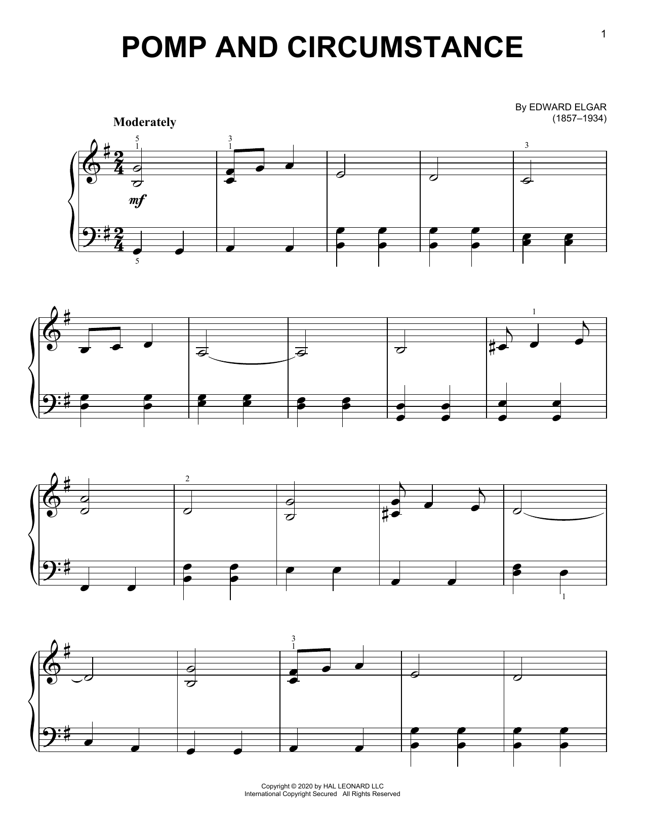 Edward Elgar Pomp And Circumstance, March No. 1, Op. 39 Sheet Music Notes & Chords for Clarinet and Piano - Download or Print PDF