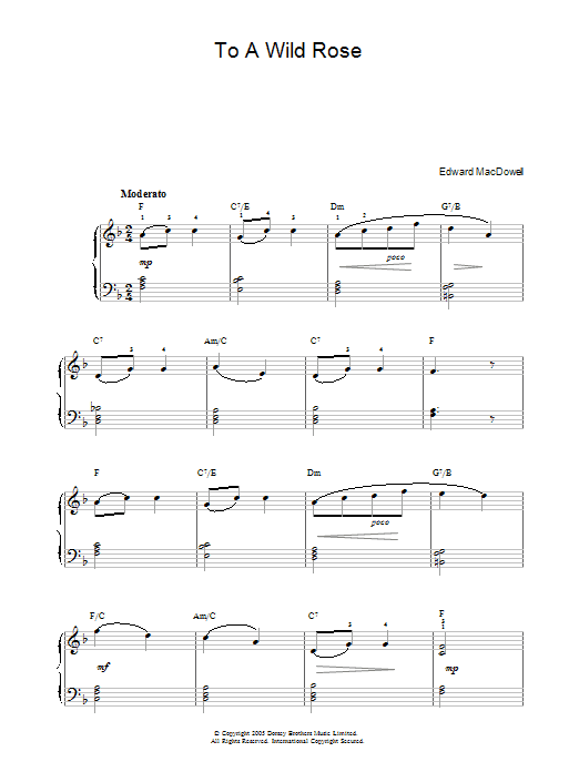 Edward MacDowell To A Wild Rose Sheet Music Notes & Chords for Violin - Download or Print PDF