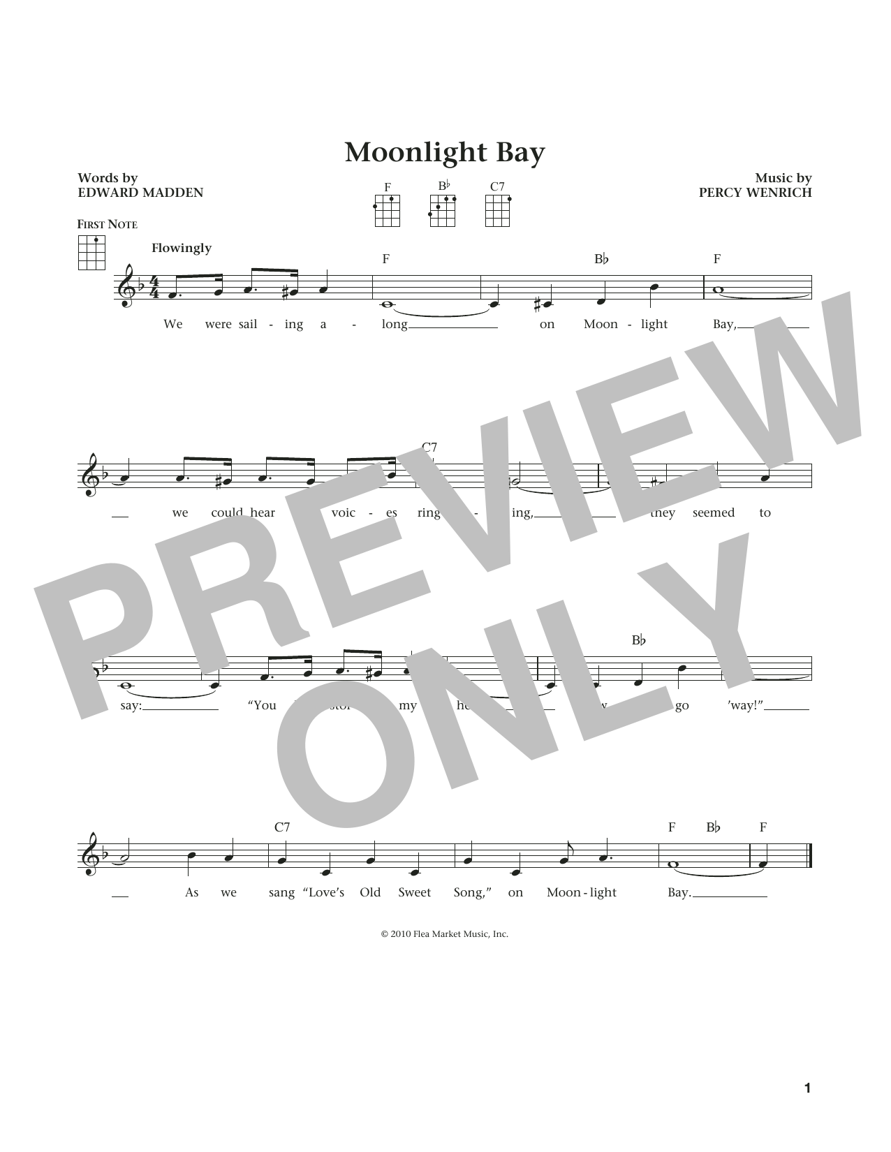 Edward Madden Moonlight Bay (from The Daily Ukulele) (arr. Liz and Jim Beloff) Sheet Music Notes & Chords for Ukulele - Download or Print PDF