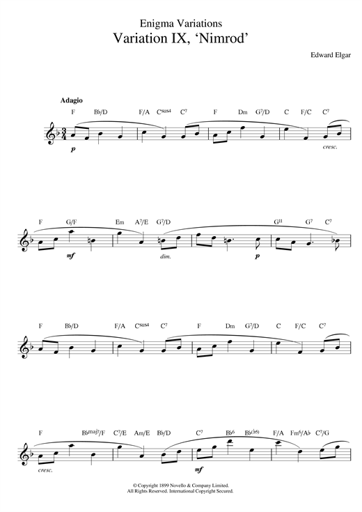 Nimrod (from Enigma Variations Op.36) sheet music