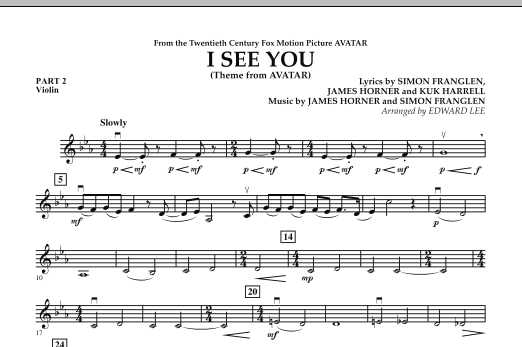 I See You (Theme from Avatar) - Pt.2 - Violin sheet music