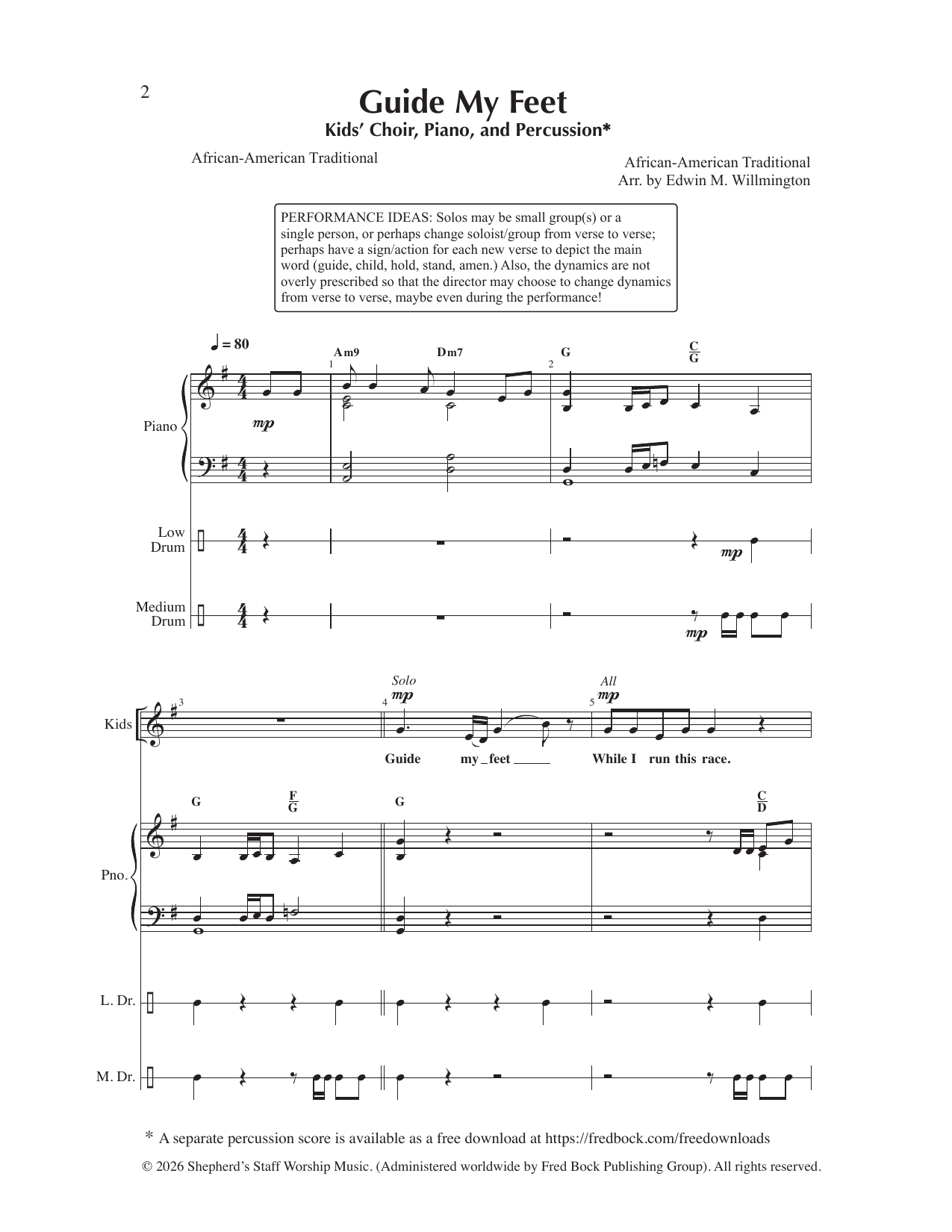Edwin M. Willmington Guide My Feet Sheet Music Notes & Chords for Choir - Download or Print PDF