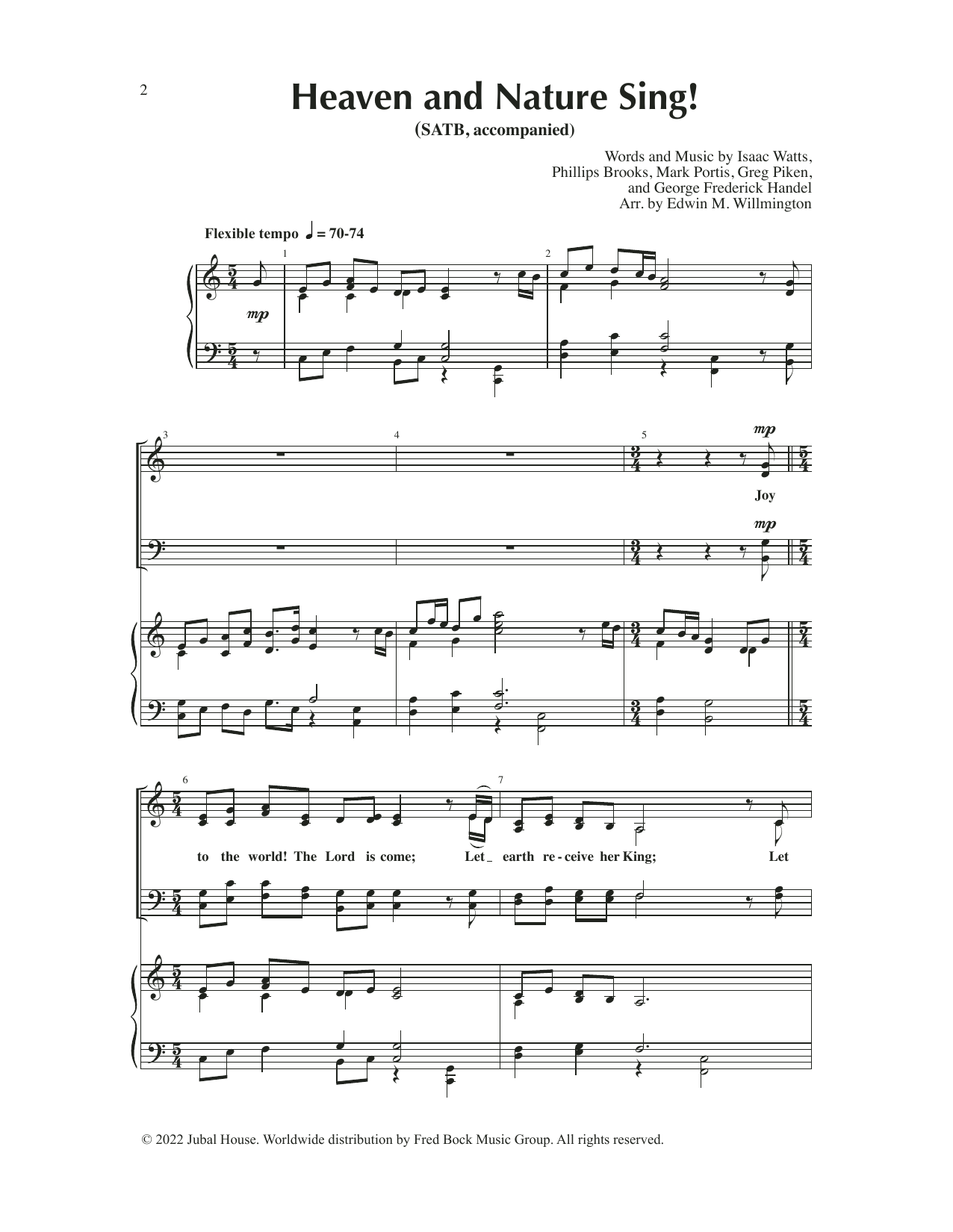 Edwin M. Willmington Heaven and Nature Sing! Sheet Music Notes & Chords for SATB Choir - Download or Print PDF