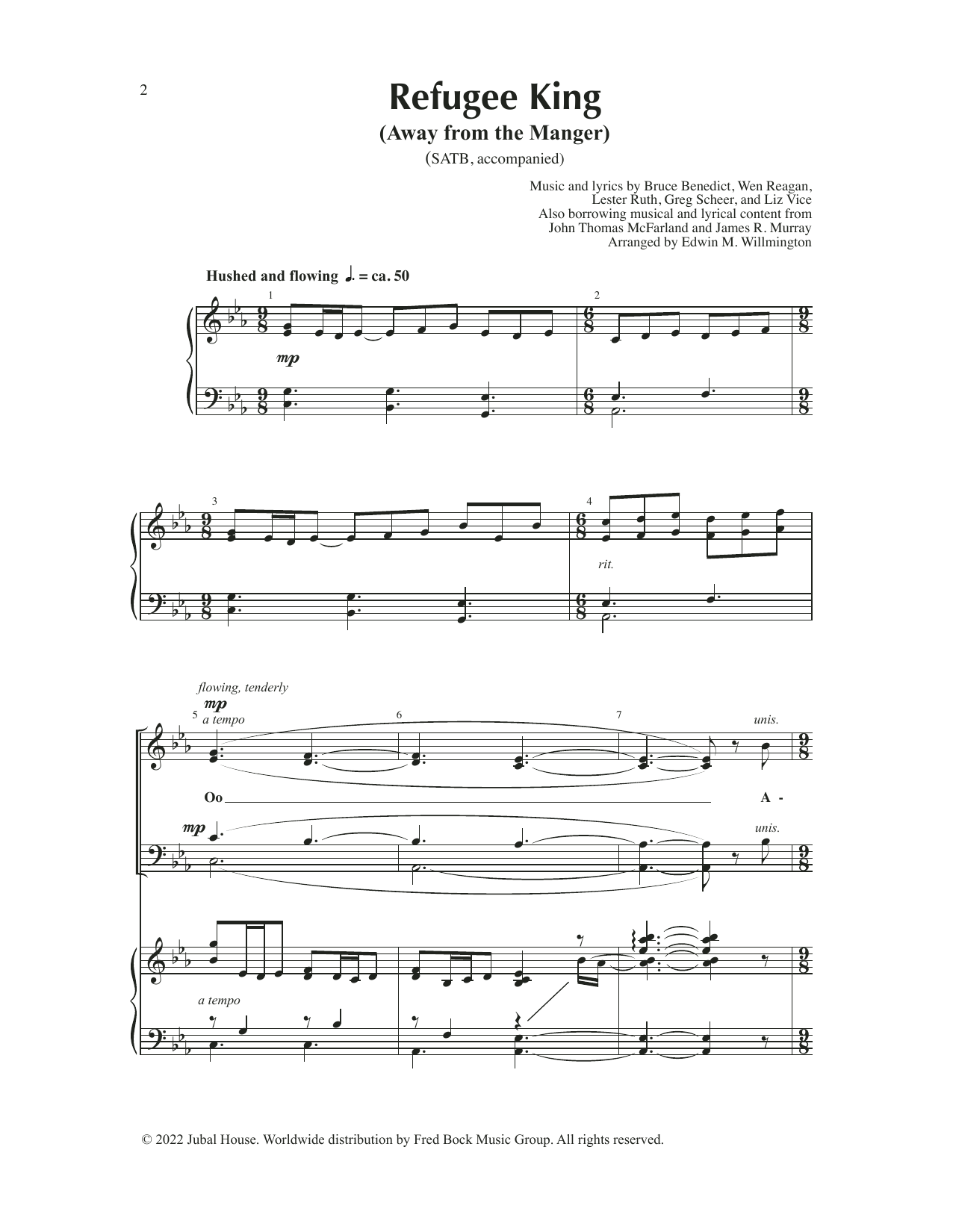 Edwin M. Willmington Refugee King (Away from the Manger) Sheet Music Notes & Chords for SATB Choir - Download or Print PDF
