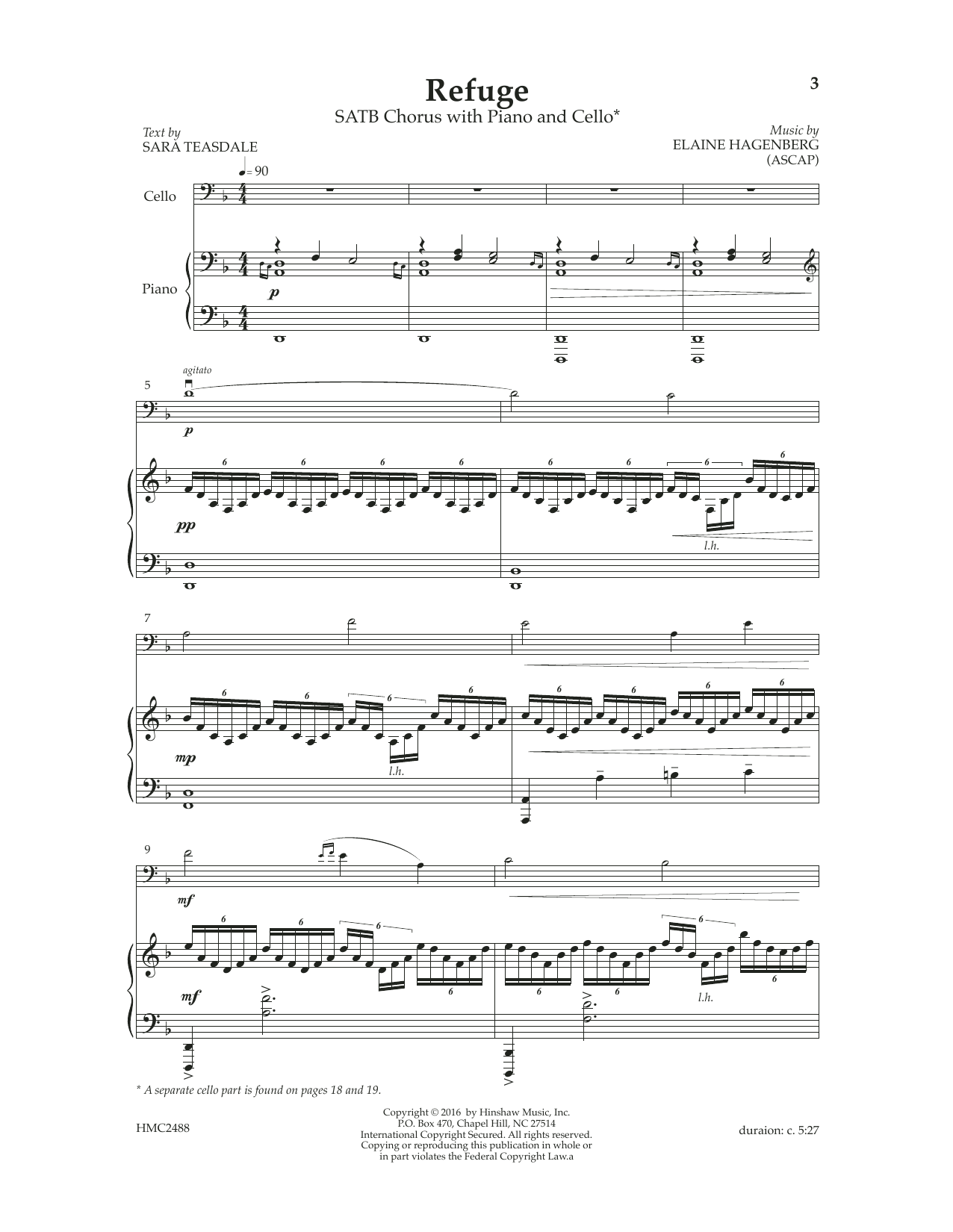 Elaine Hagenberg Refuge Sheet Music Notes & Chords for SATB Choir - Download or Print PDF