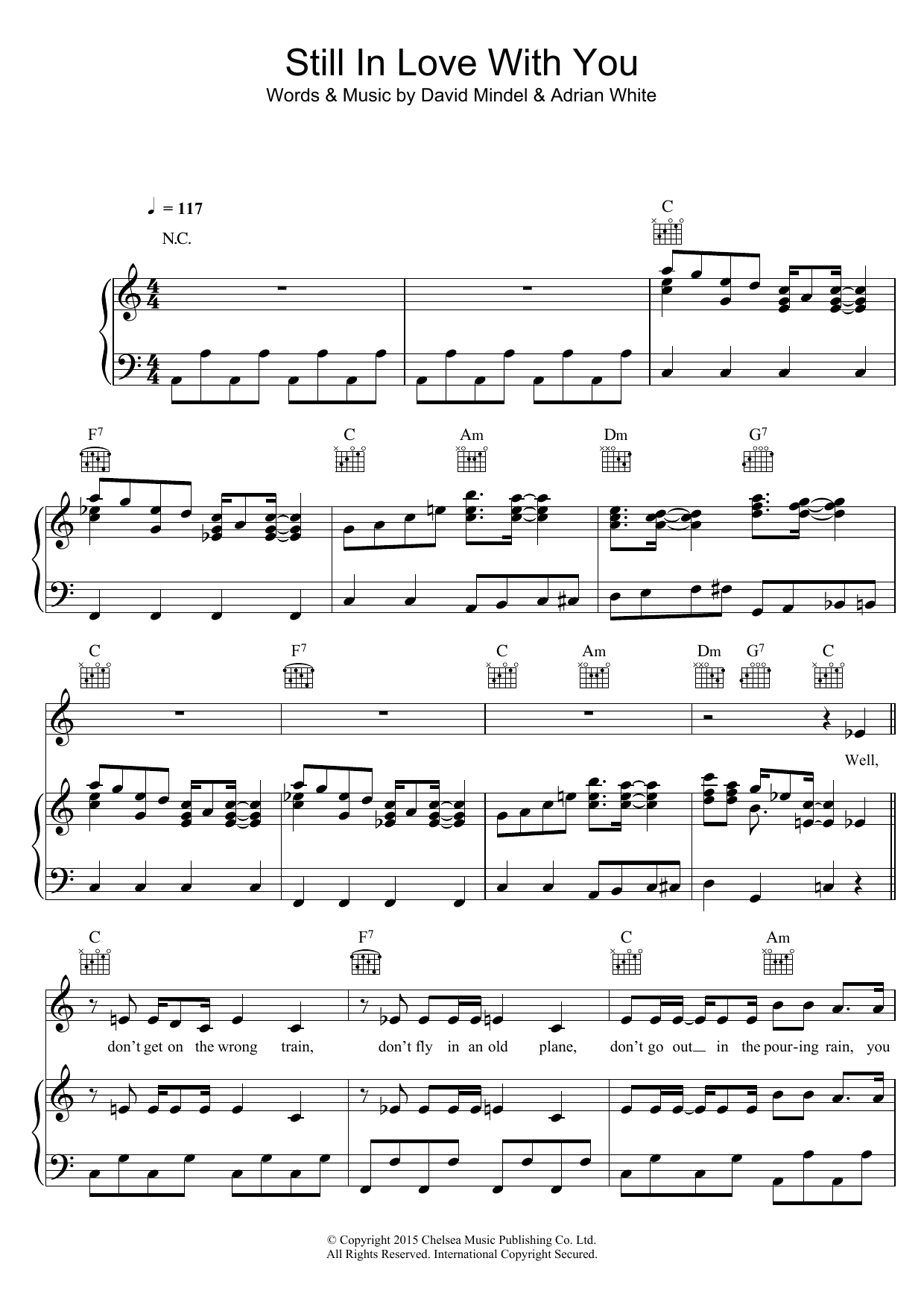Electro Velvet Still In Love With You Sheet Music Notes & Chords for Piano, Vocal & Guitar (Right-Hand Melody) - Download or Print PDF