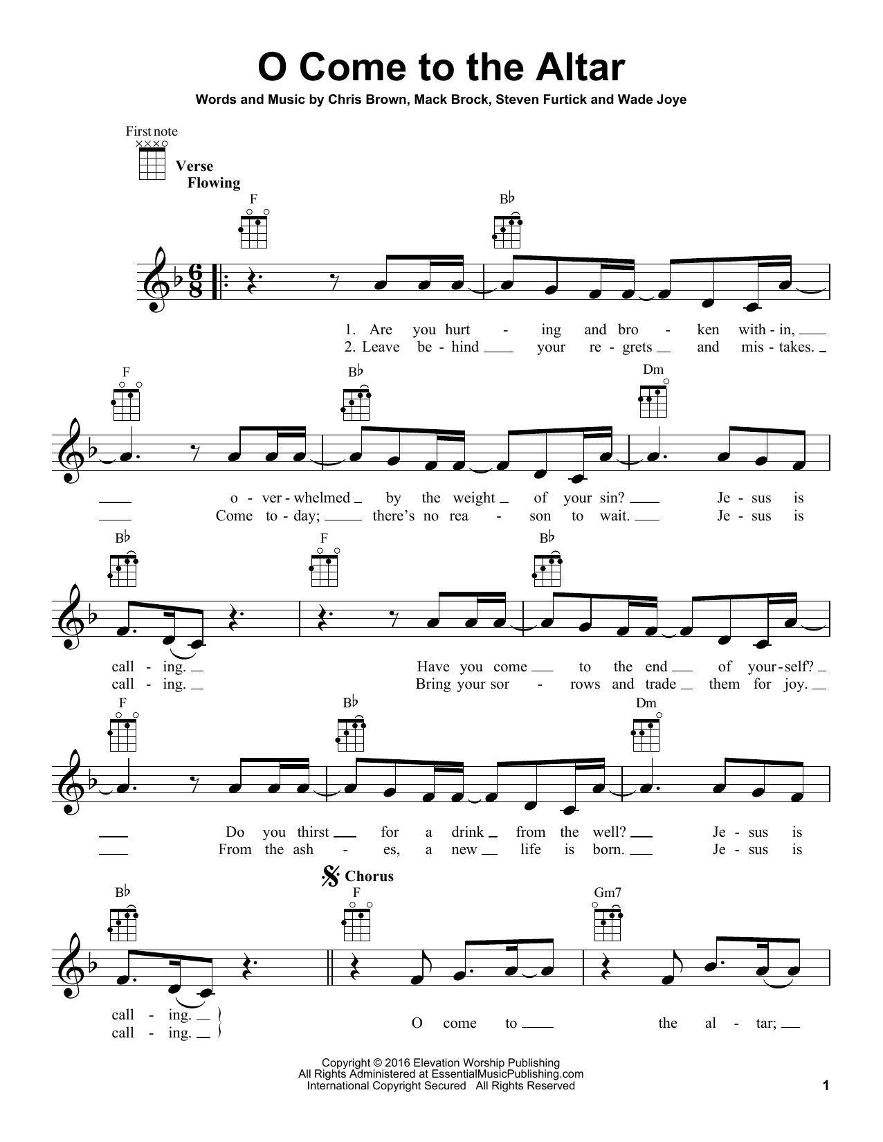 Elevation Worship O Come To The Altar Sheet Music Notes & Chords for Trumpet Solo - Download or Print PDF