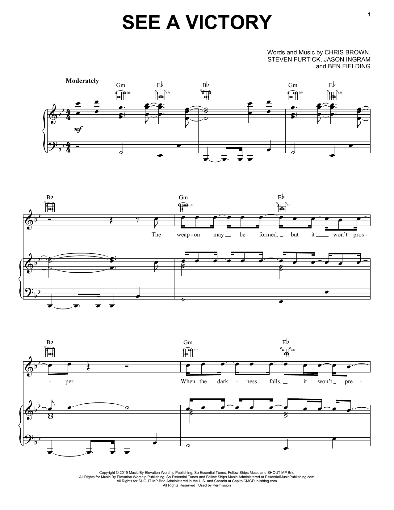 Elevation Worship See A Victory Sheet Music Notes & Chords for Easy Piano - Download or Print PDF