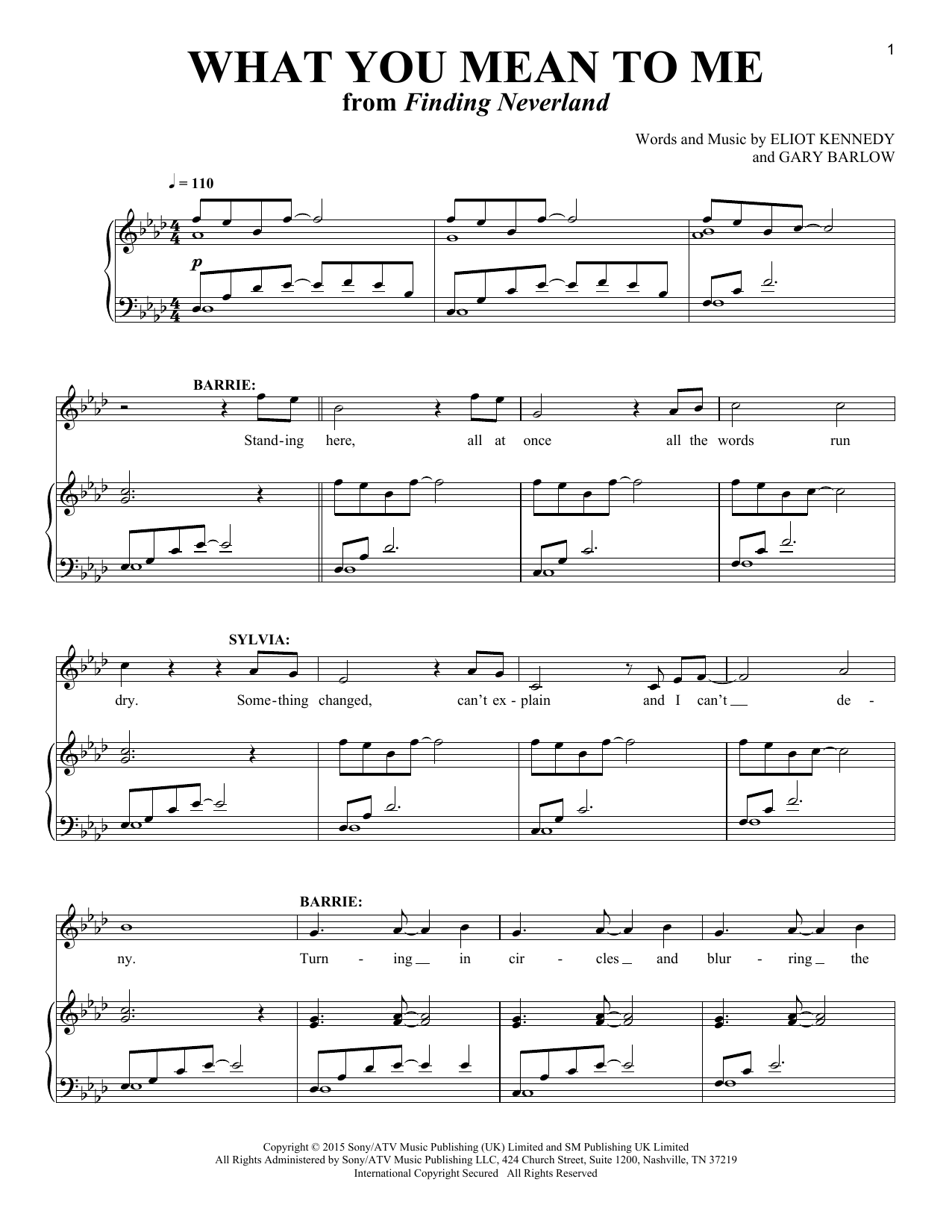 Eliot Kennedy What You Mean To Me Sheet Music Notes & Chords for Vocal Duet - Download or Print PDF
