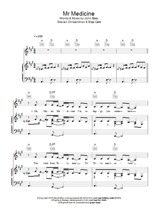 Eliza Doolittle Mr Medicine Sheet Music Notes & Chords for 5-Finger Piano - Download or Print PDF
