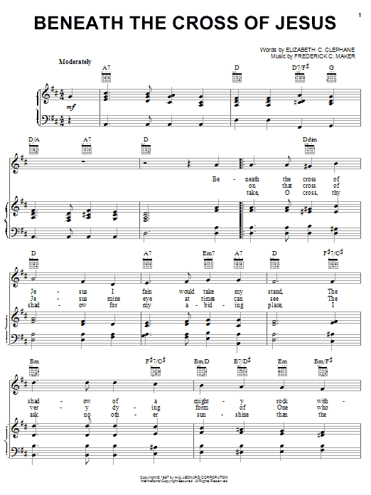 Elizabeth Cecilia Dou Clephane Beneath The Cross Of Jesus Sheet Music Notes & Chords for Guitar Tab - Download or Print PDF