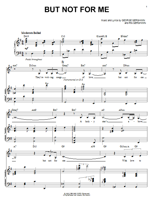 Ella Fitzgerald But Not For Me Sheet Music Notes & Chords for Piano & Vocal - Download or Print PDF