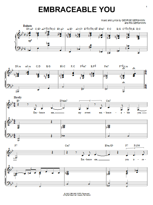 Ella Fitzgerald Embraceable You Sheet Music Notes & Chords for Piano & Vocal - Download or Print PDF