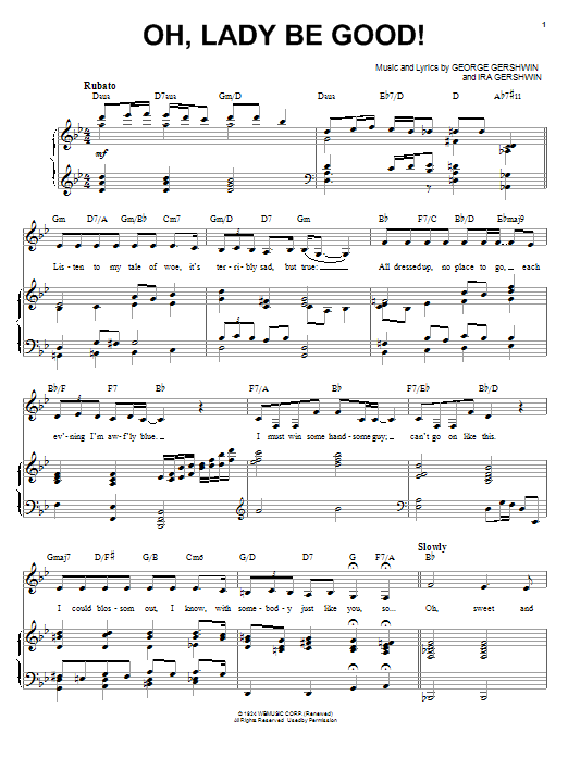 Ella Fitzgerald Oh, Lady Be Good! Sheet Music Notes & Chords for Piano & Vocal - Download or Print PDF