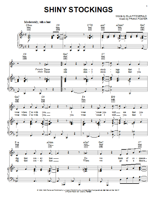 Ella Fitzgerald Shiny Stockings Sheet Music Notes & Chords for Piano, Vocal & Guitar (Right-Hand Melody) - Download or Print PDF Ella Fitzgerald Shiny Stockings Sheet Music Notes & Chords for Piano, Vocal & Guitar (Right-Hand Melody) - Download or Print PDF