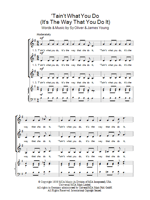 Ella Fitzgerald 'Tain't What You Do (It's The Way That Cha Do It) Sheet Music Notes & Chords for Trumpet - Download or Print PDF