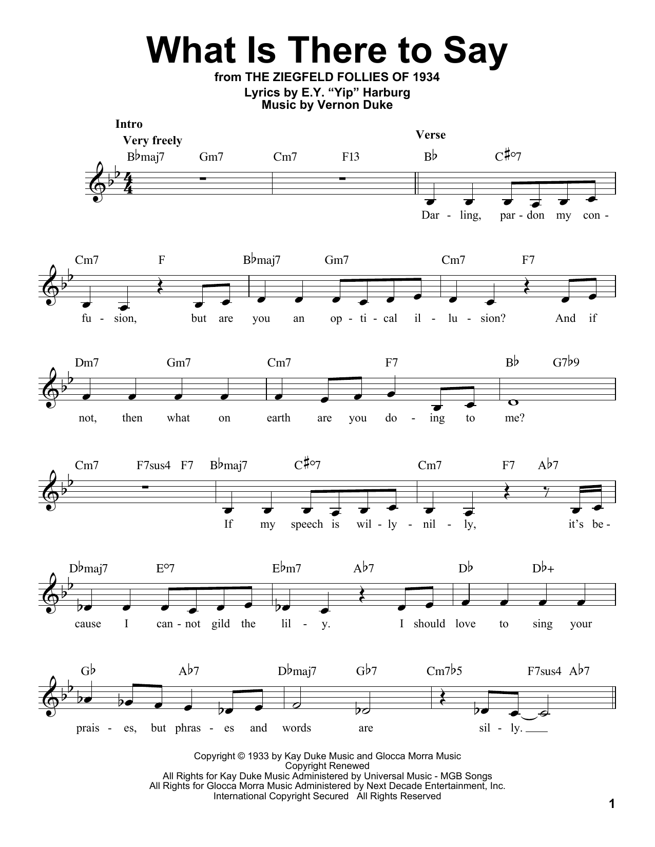 Ella Fitzgerald What Is There To Say Sheet Music Notes & Chords for Voice - Download or Print PDF