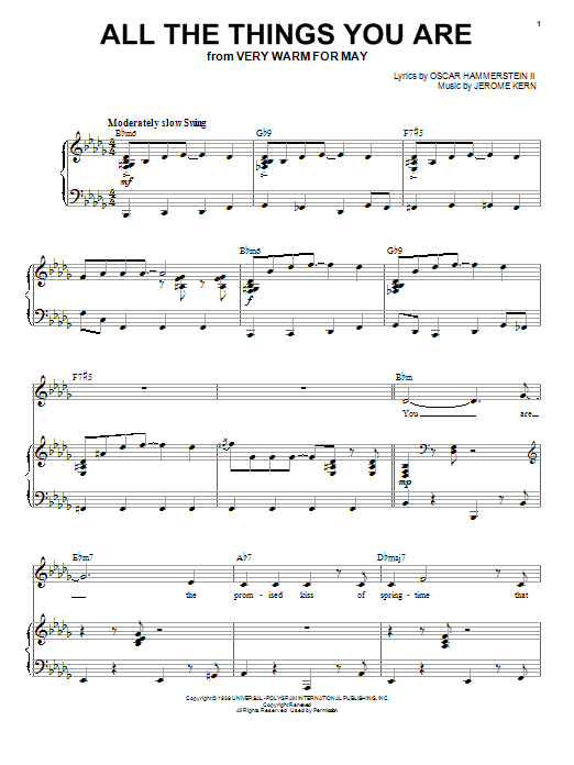 Ella Fitzgerald All The Things You Are Sheet Music Download Pdf Score 86291