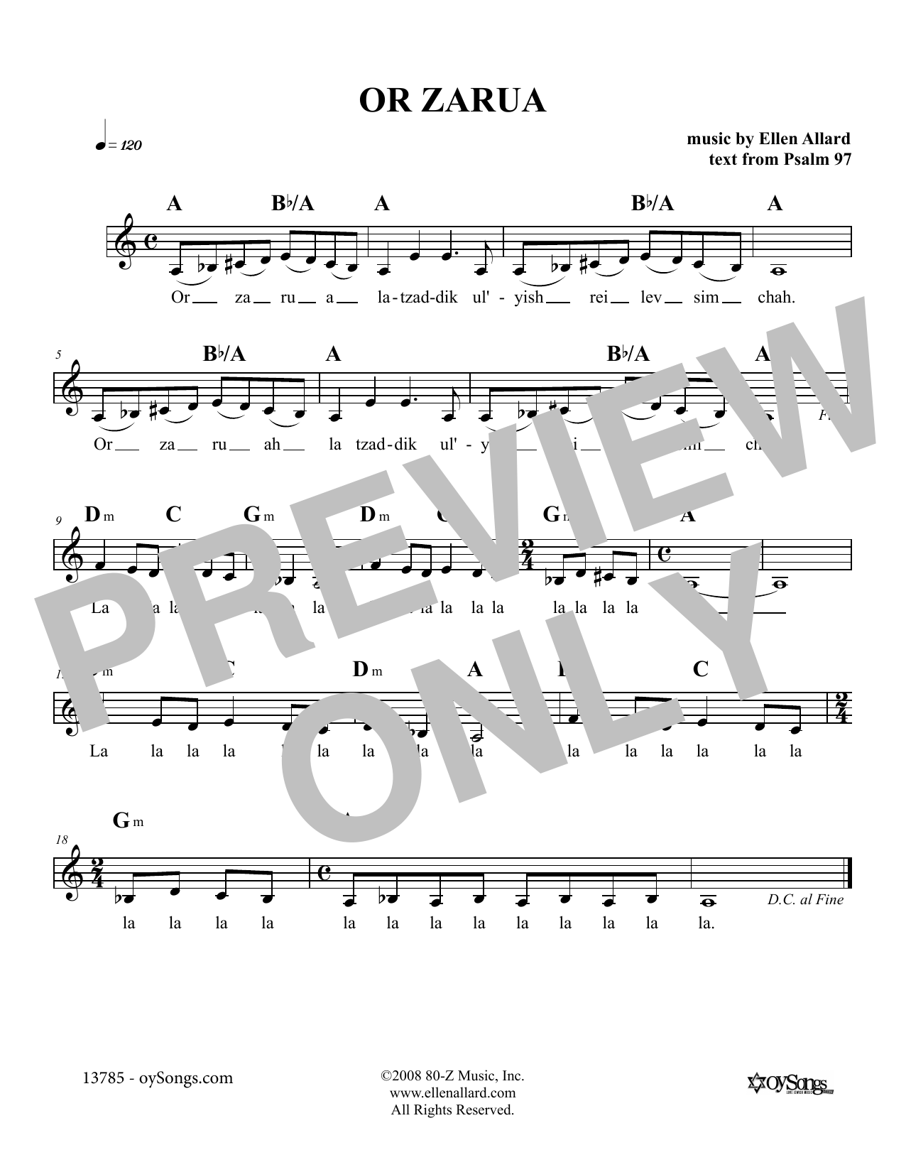 Ellen Allard Or Zaruah Sheet Music Notes & Chords for Melody Line, Lyrics & Chords - Download or Print PDF