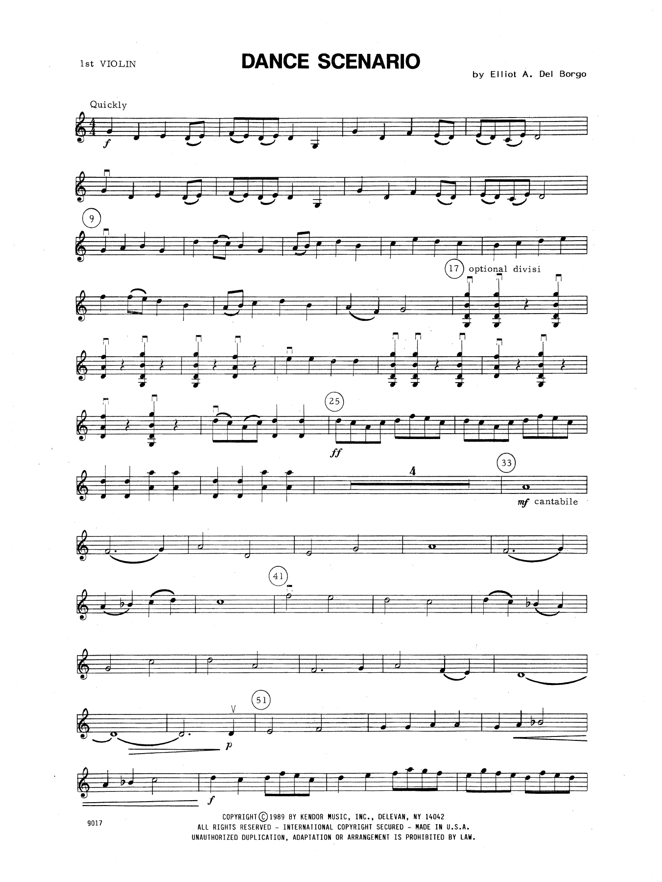 Dance Scenario - 1st Violin sheet music