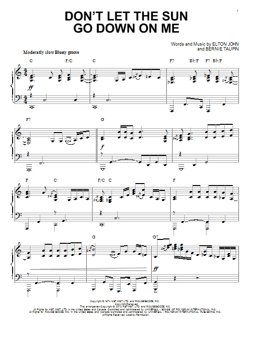 Elton John Don't Let The Sun Go Down On Me [Jazz version] (arr. Brent Edstrom) Sheet Music Notes & Chords for Piano - Download or Print PDF