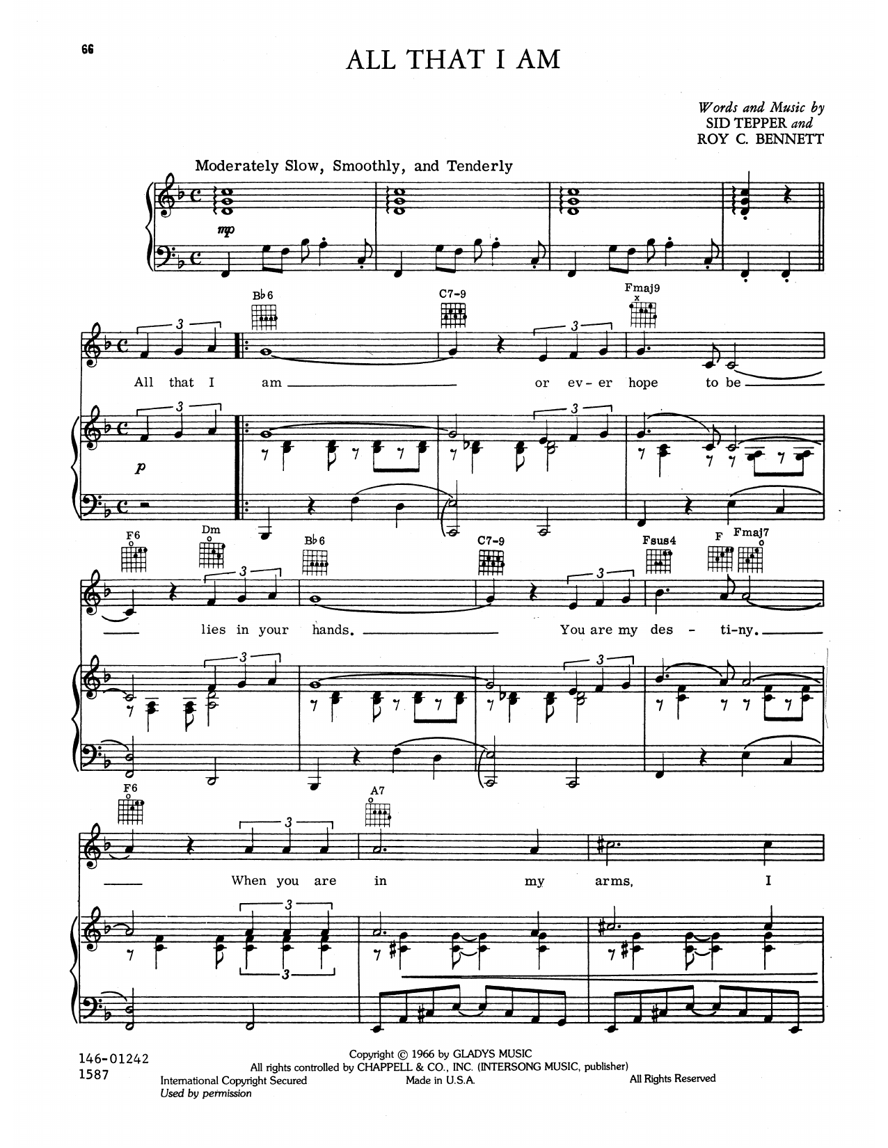 Elvis Presley All That I Am Sheet Music Notes & Chords for Piano, Vocal & Guitar Chords (Right-Hand Melody) - Download or Print PDF