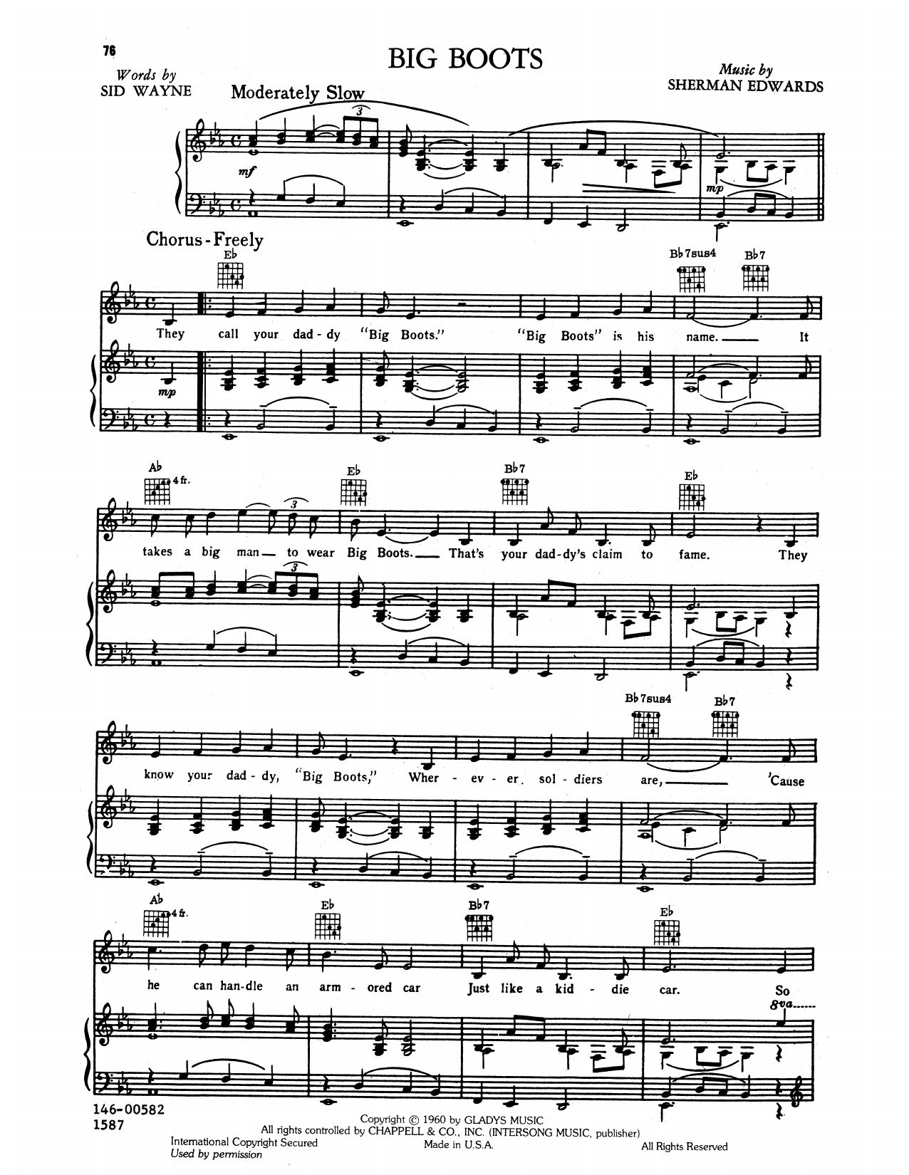 Elvis Presley Big Boots Sheet Music Notes & Chords for Piano, Vocal & Guitar Chords (Right-Hand Melody) - Download or Print PDF Elvis Presley Big Boots Sheet Music Notes & Chords for Piano, Vocal & Guitar Chords (Right-Hand Melody) - Download or Print PDF