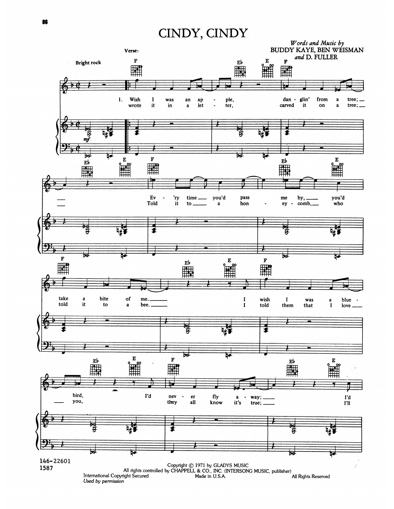 Elvis Presley Cindy, Cindy Sheet Music Notes & Chords for Piano, Vocal & Guitar Chords (Right-Hand Melody) - Download or Print PDF Elvis Presley Cindy, Cindy Sheet Music Notes & Chords for Piano, Vocal & Guitar Chords (Right-Hand Melody) - Download or Print PDF