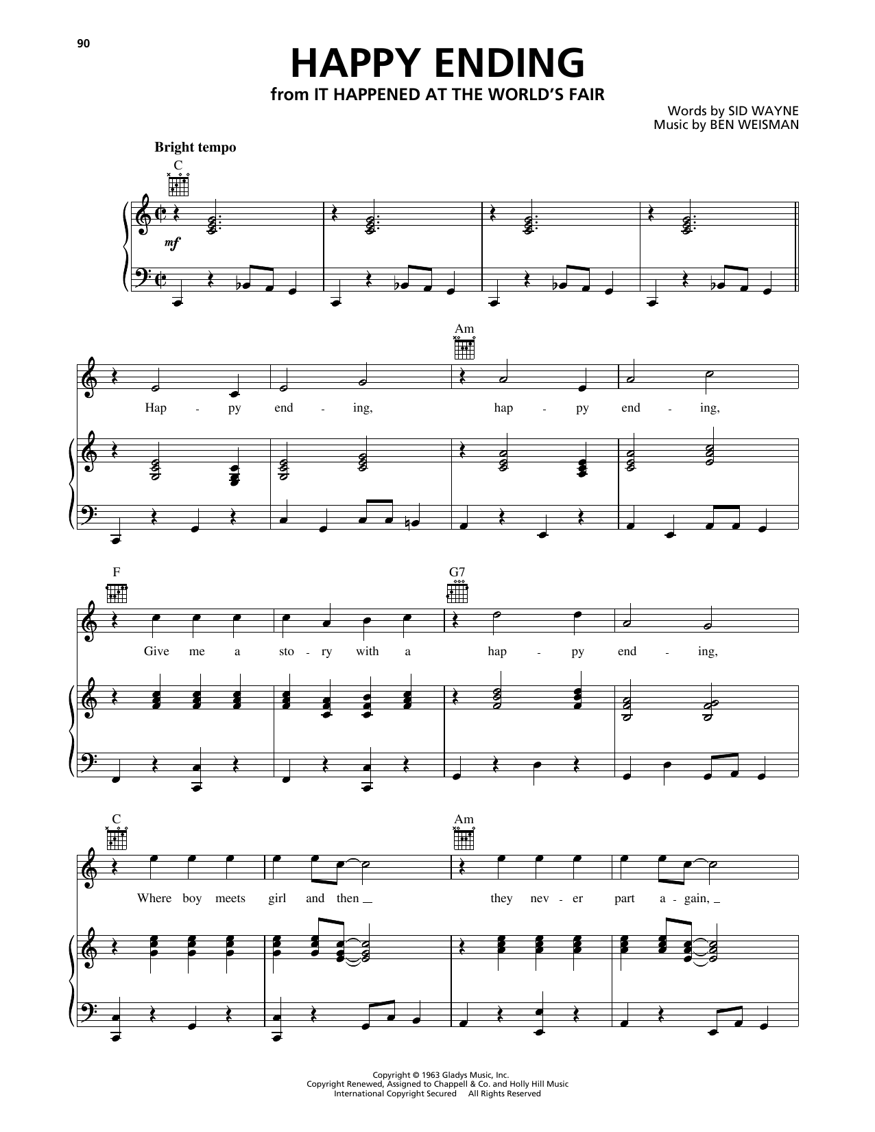 Elvis Presley Happy Ending Sheet Music Notes & Chords for Piano, Vocal & Guitar Chords (Right-Hand Melody) - Download or Print PDF Elvis Presley Happy Ending Sheet Music Notes & Chords for Piano, Vocal & Guitar Chords (Right-Hand Melody) - Download or Print PDF
