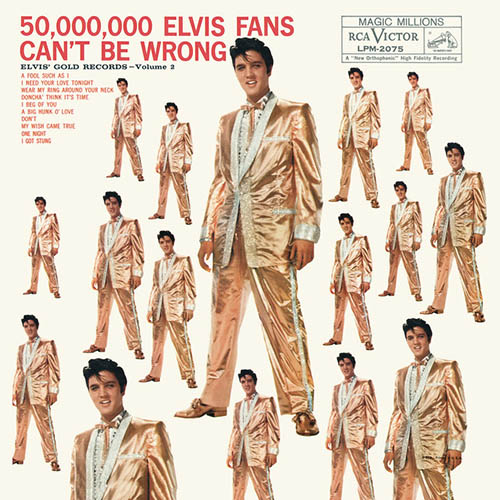 Elvis Presley, I Got Stung, Piano, Vocal & Guitar (Right-Hand Melody)