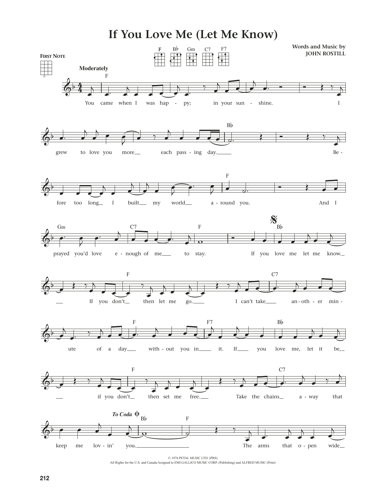 Elvis Presley If You Love Me (Let Me Know) (from The Daily Ukulele) (arr. Jim Beloff) Sheet Music Notes & Chords for Ukulele - Download or Print PDF