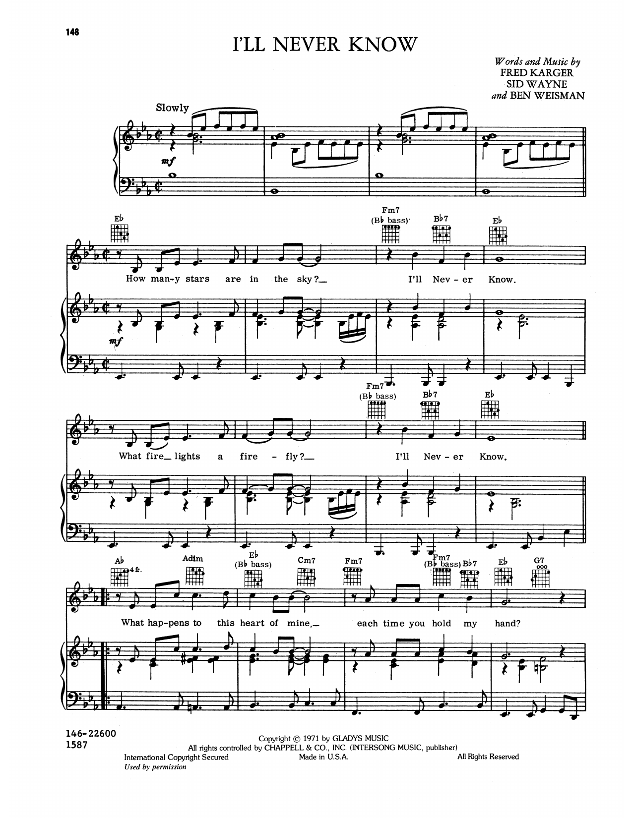 Elvis Presley I'll Never Know Sheet Music Notes & Chords for Piano, Vocal & Guitar Chords (Right-Hand Melody) - Download or Print PDF Elvis Presley I'll Never Know Sheet Music Notes & Chords for Piano, Vocal & Guitar Chords (Right-Hand Melody) - Download or Print PDF