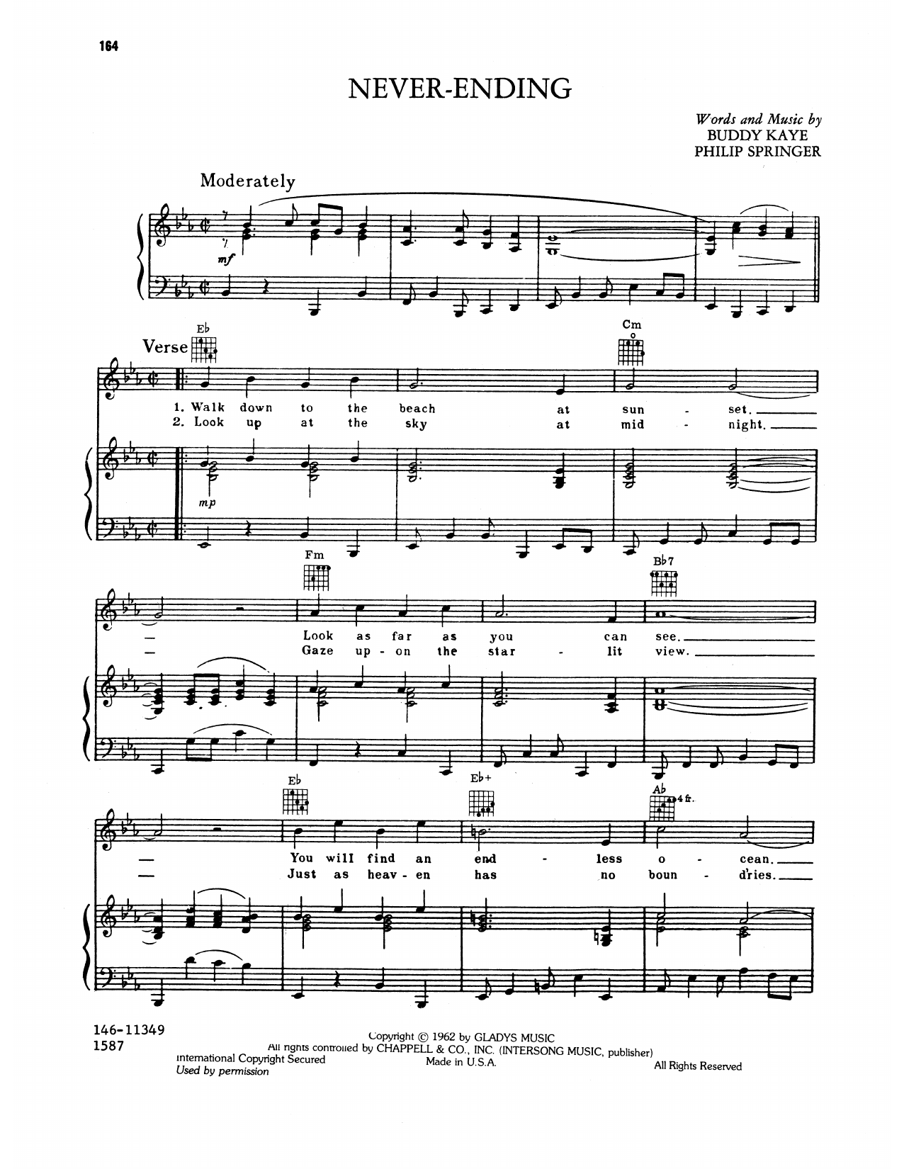 Elvis Presley Never Ending Sheet Music Notes & Chords for Piano, Vocal & Guitar Chords (Right-Hand Melody) - Download or Print PDF Elvis Presley Never Ending Sheet Music Notes & Chords for Piano, Vocal & Guitar Chords (Right-Hand Melody) - Download or Print PDF